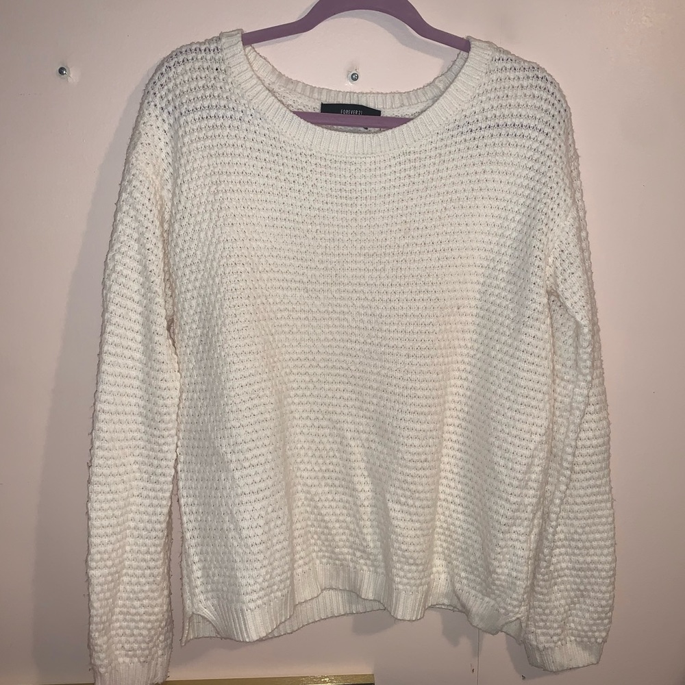 Knit cream sweater